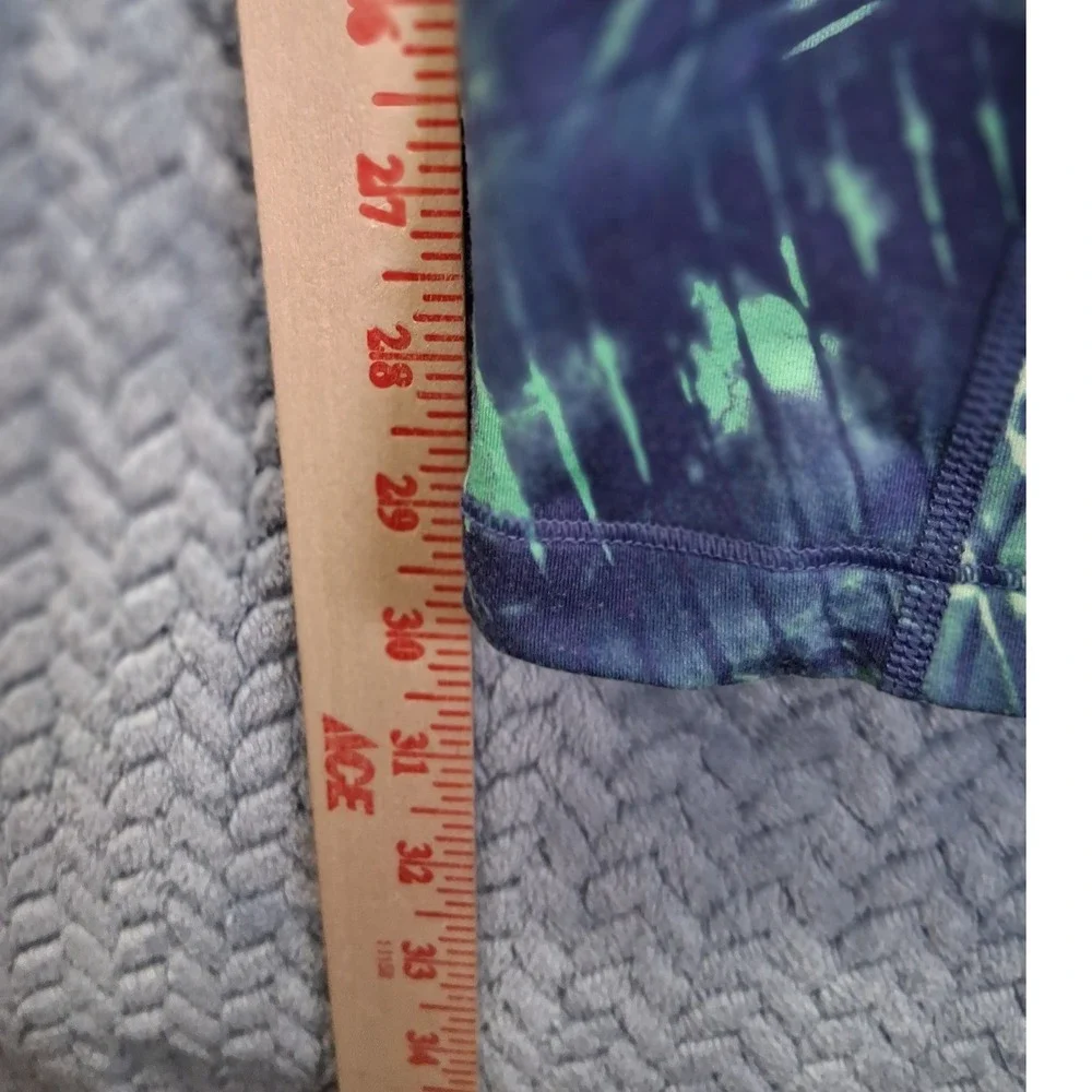 Nike Pro Dri-FIT Leggings Womens Medium Purple Green Palm Print 835620 Yoga Gym